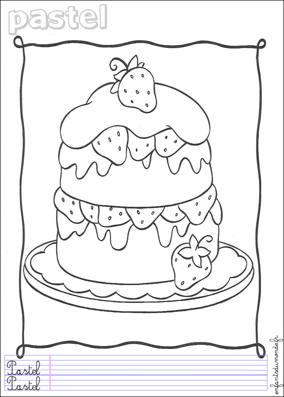 coloriage gateau 1